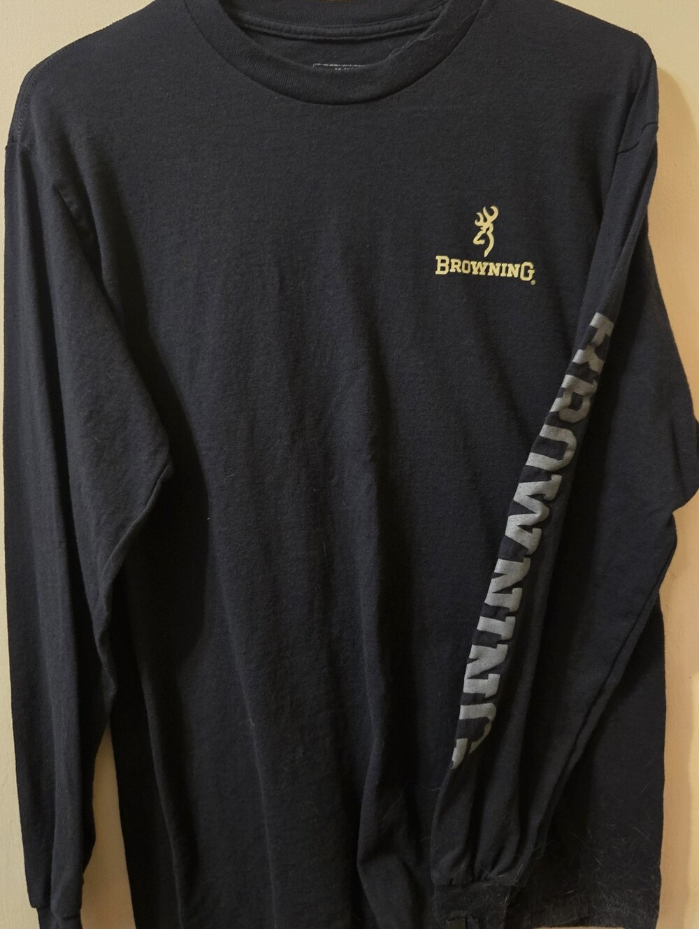 Browning Black Long-Sleeve Tee with Yellow Logo